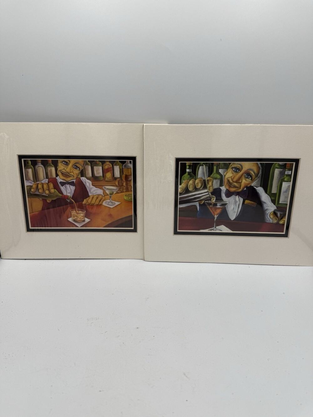 Will Rafuse Jack & Basil Bartender Art Prints Set of 2 Bar Pub Decor 2001